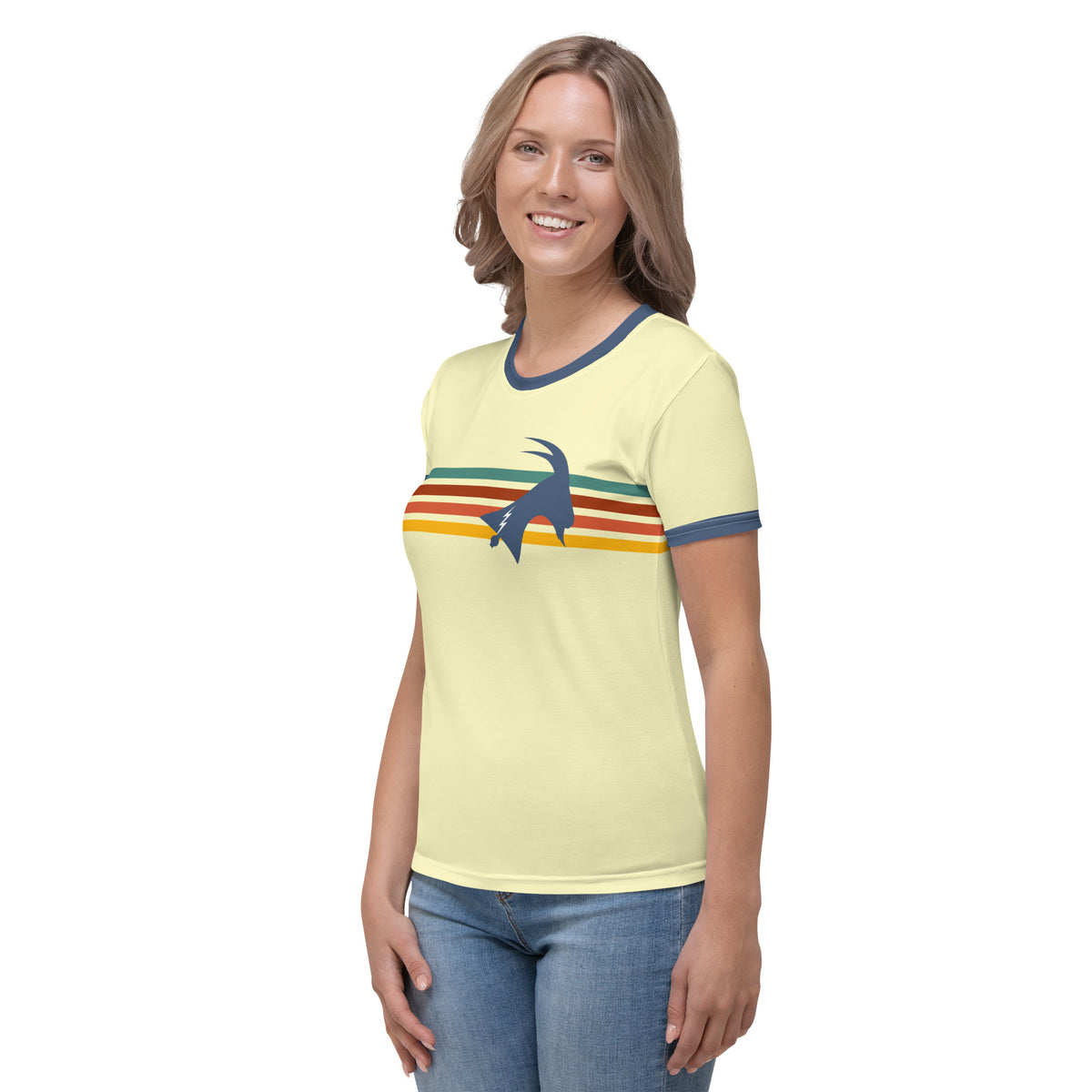 "Phillygoat Retro Vibes" Womens Premium Jersey Tee