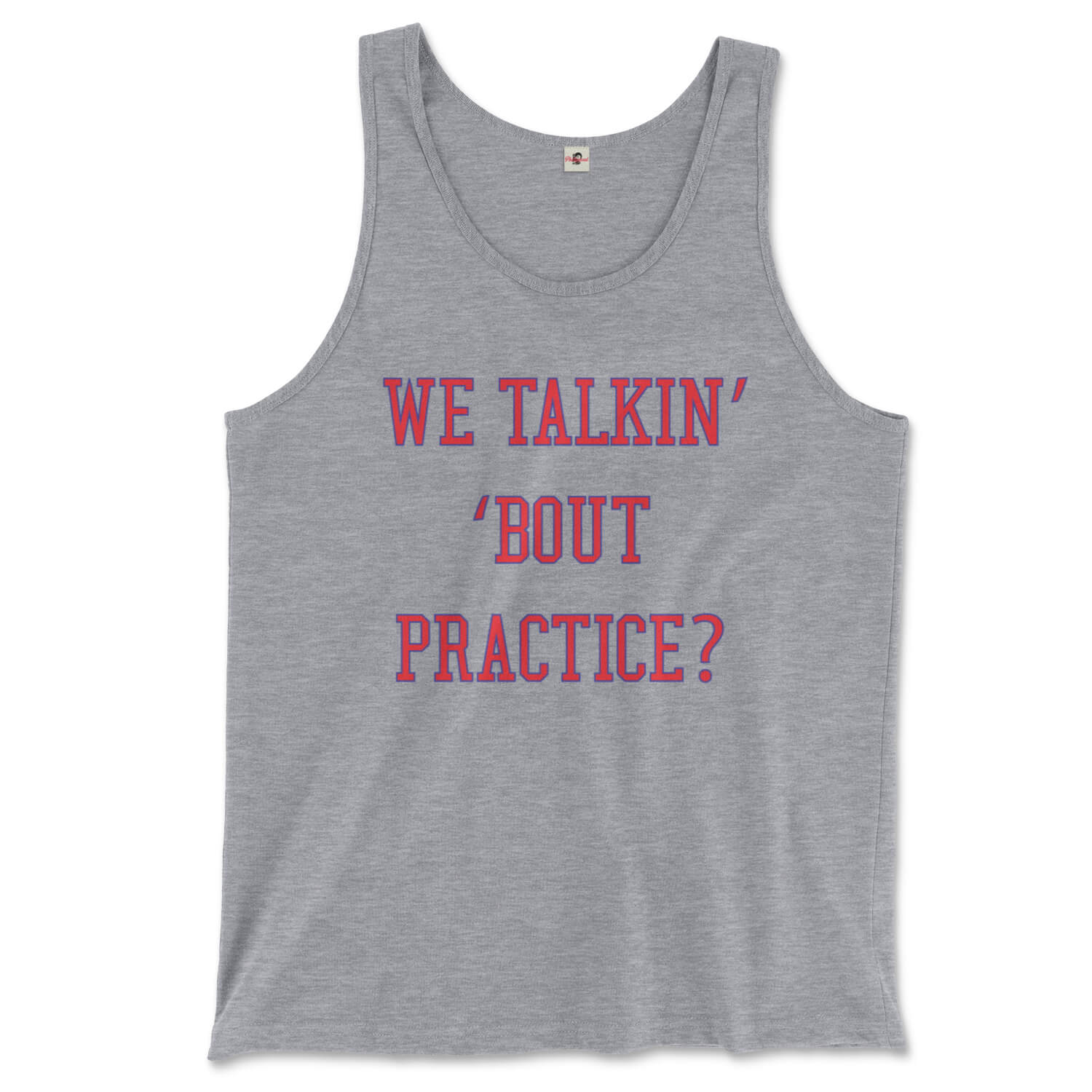 we talkin bout practice allen iverson philadelphia 76ers sixers heather grey tank top from phillygoat