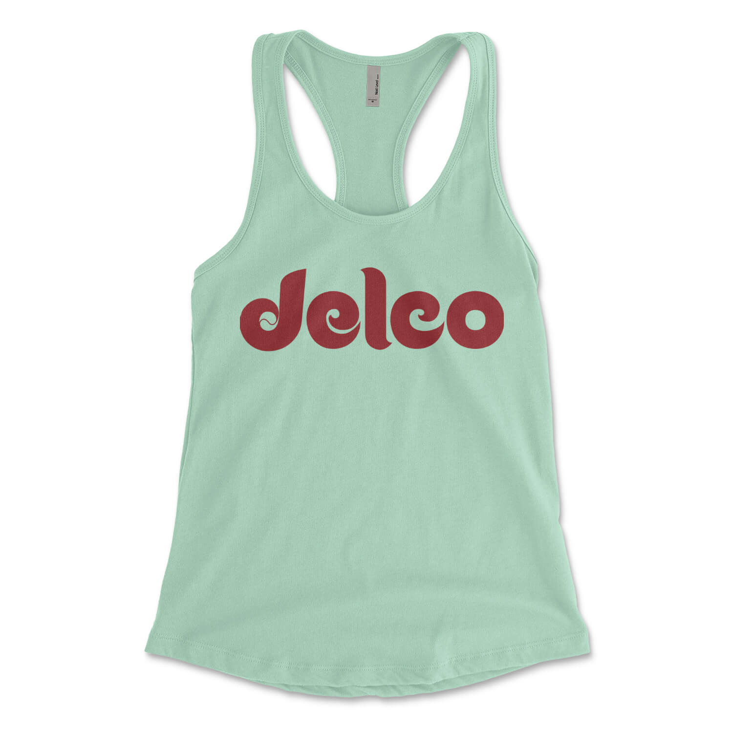 Delco mint green womens racerback tank top from Phillygoat
