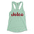 Delco mint green womens racerback tank top from Phillygoat