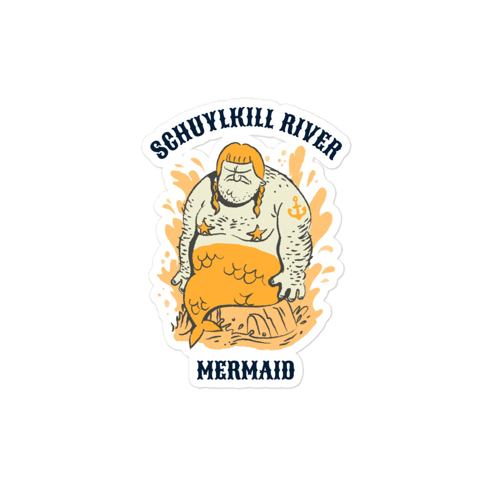 "Schuylkill River Mermaid" Sticker