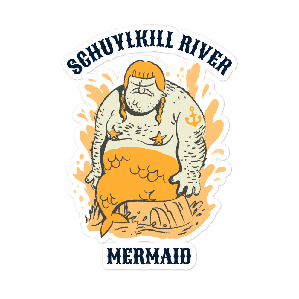 "Schuylkill River Mermaid" Sticker