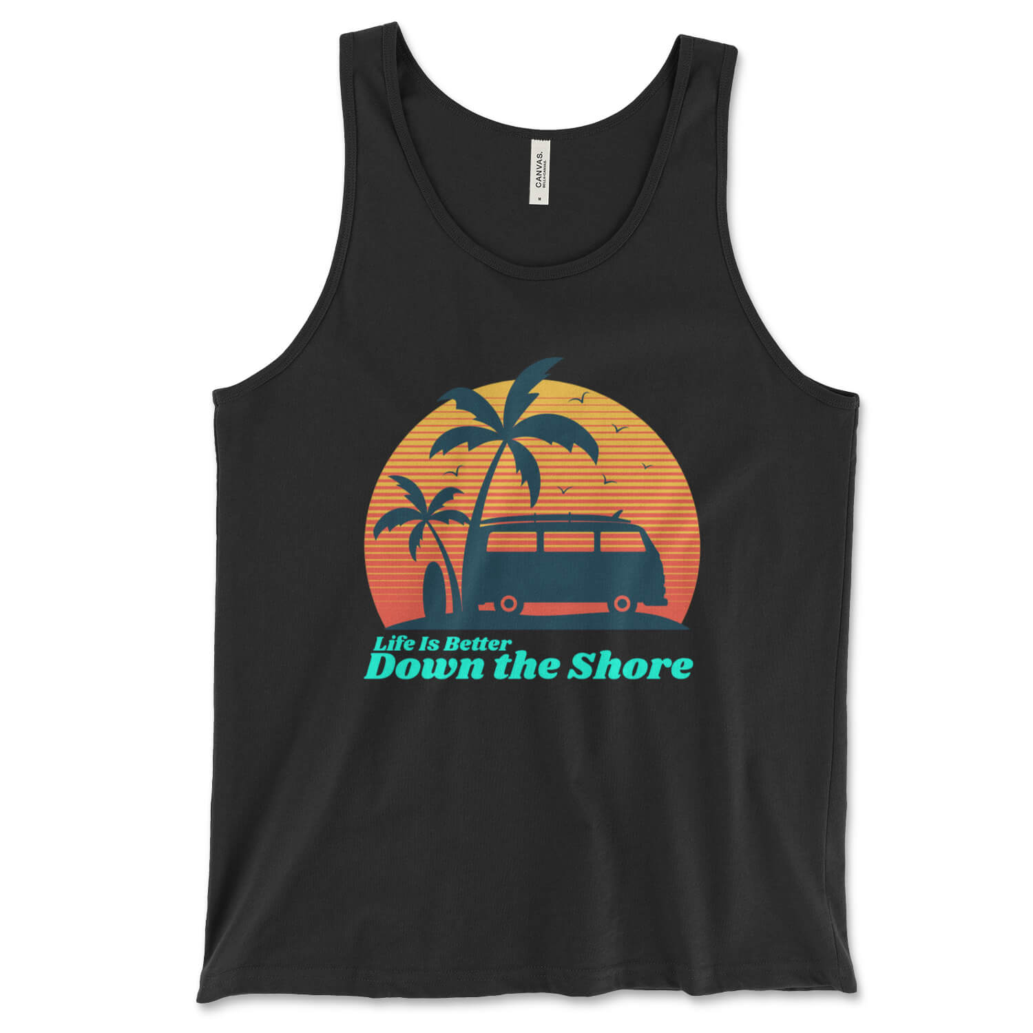 Life is better down the jersey shore black tank top from Phillygoat