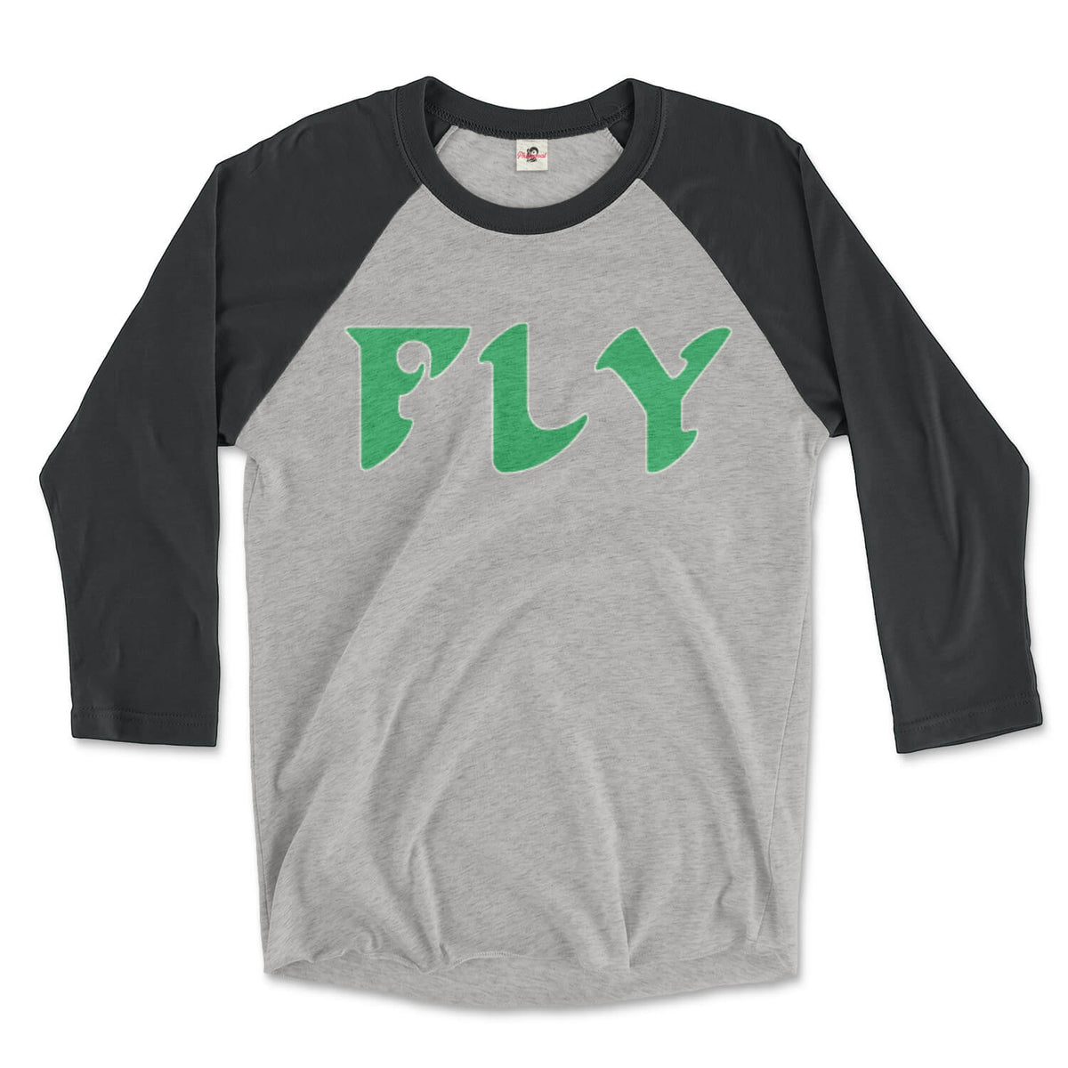 Philadelphia Eagles Fly vintage black and premium heather raglan tee from Phillygoat