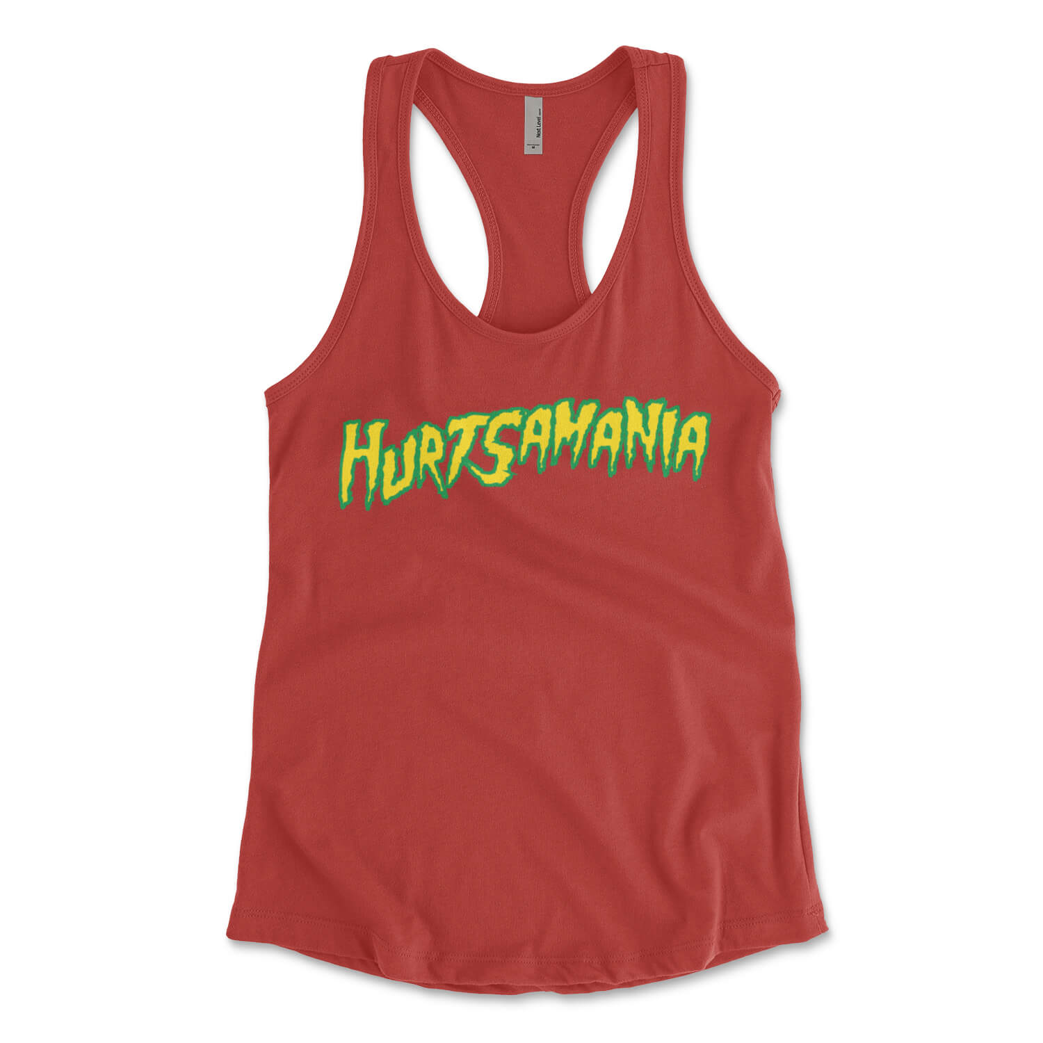 Philadelphia Eagles Jalen Hurts Hurtsamania red womens racerback tank top from Phillygoat