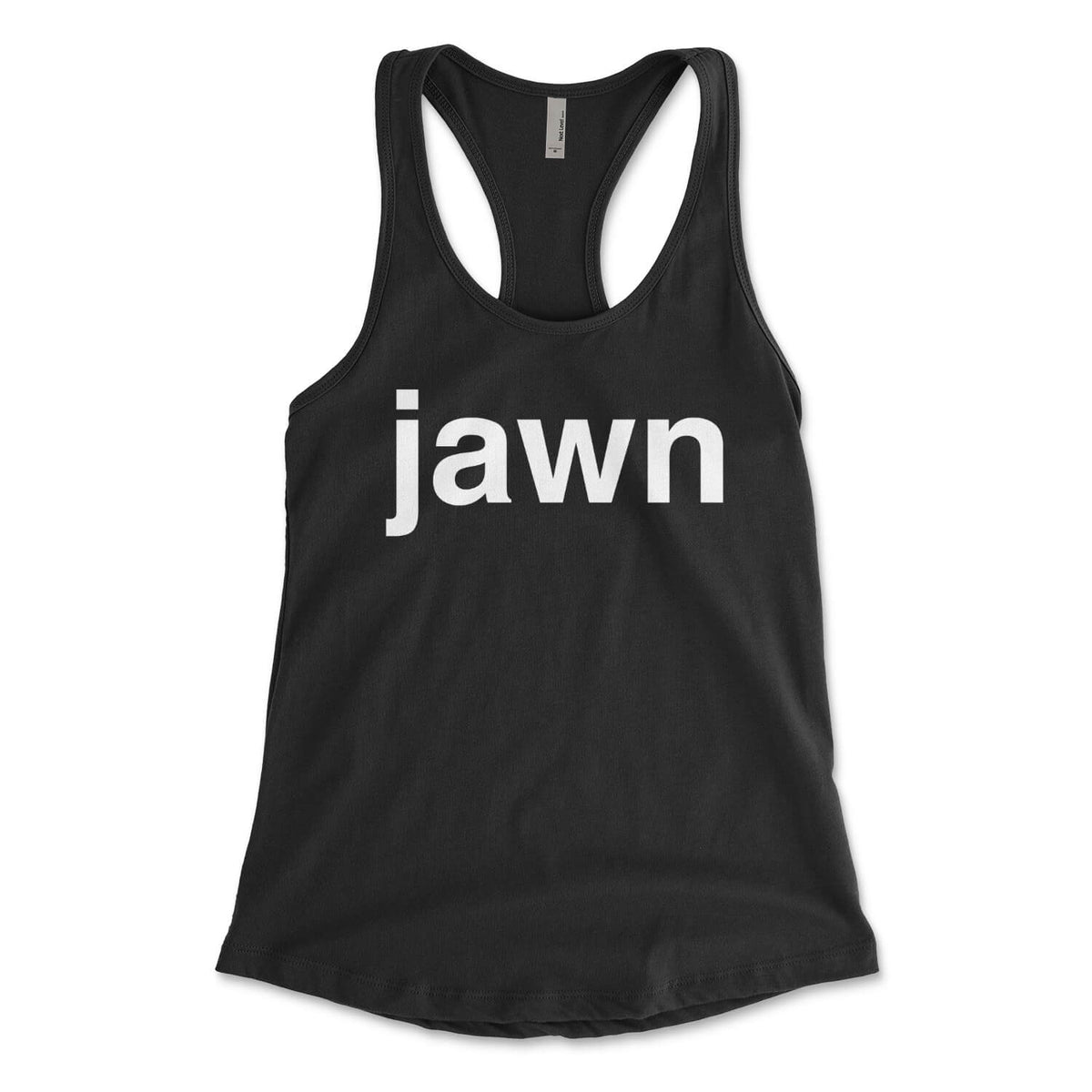 Philadelphia jawn black womens racerback tank top from Phillygoat