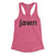 Philadelphia jawn hot pink womens racerback tank top from Phillygoat