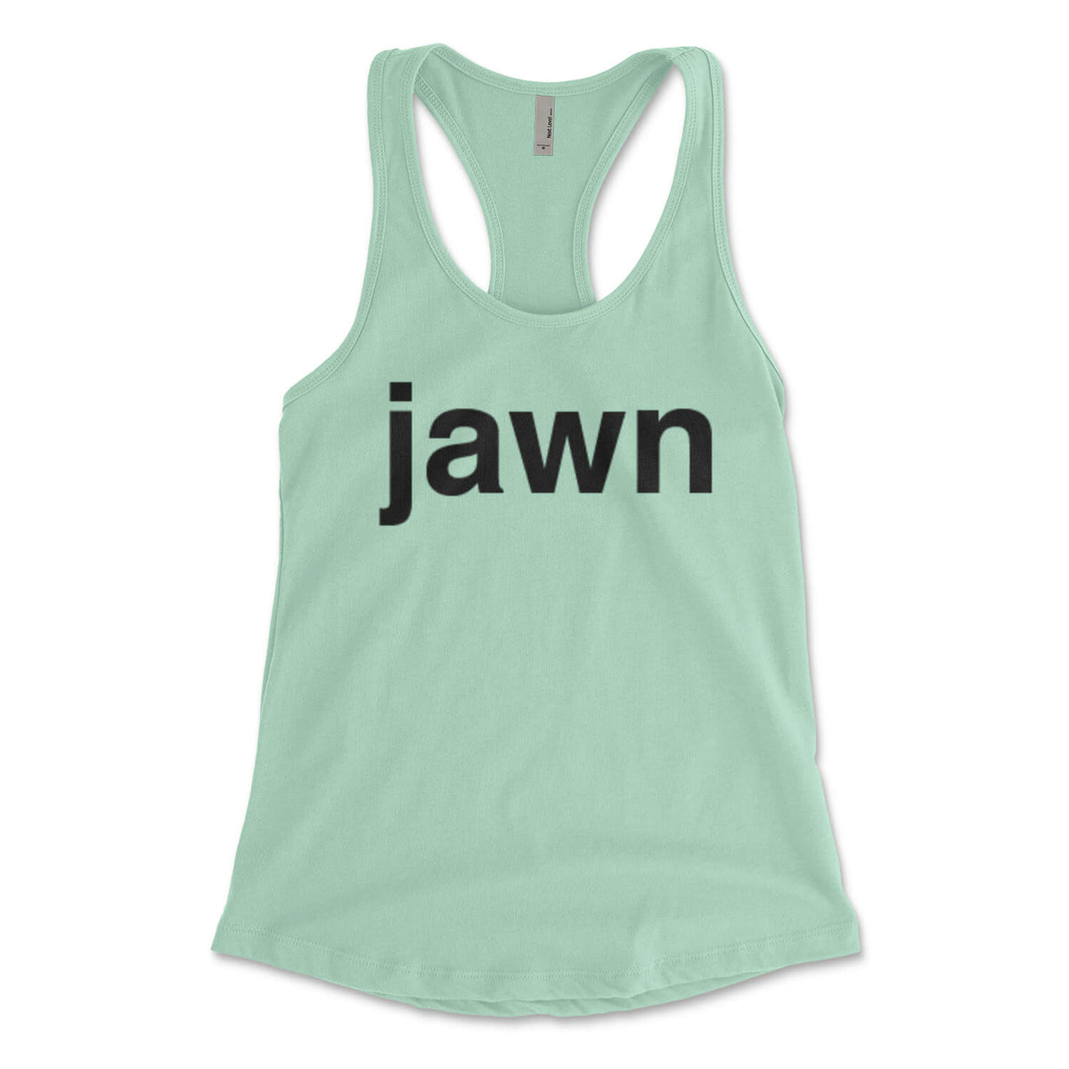 Philadelphia jawn mint green womens racerback tank top from Phillygoat