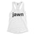 Philadelphia jawn white womens racerback tank top from Phillygoat