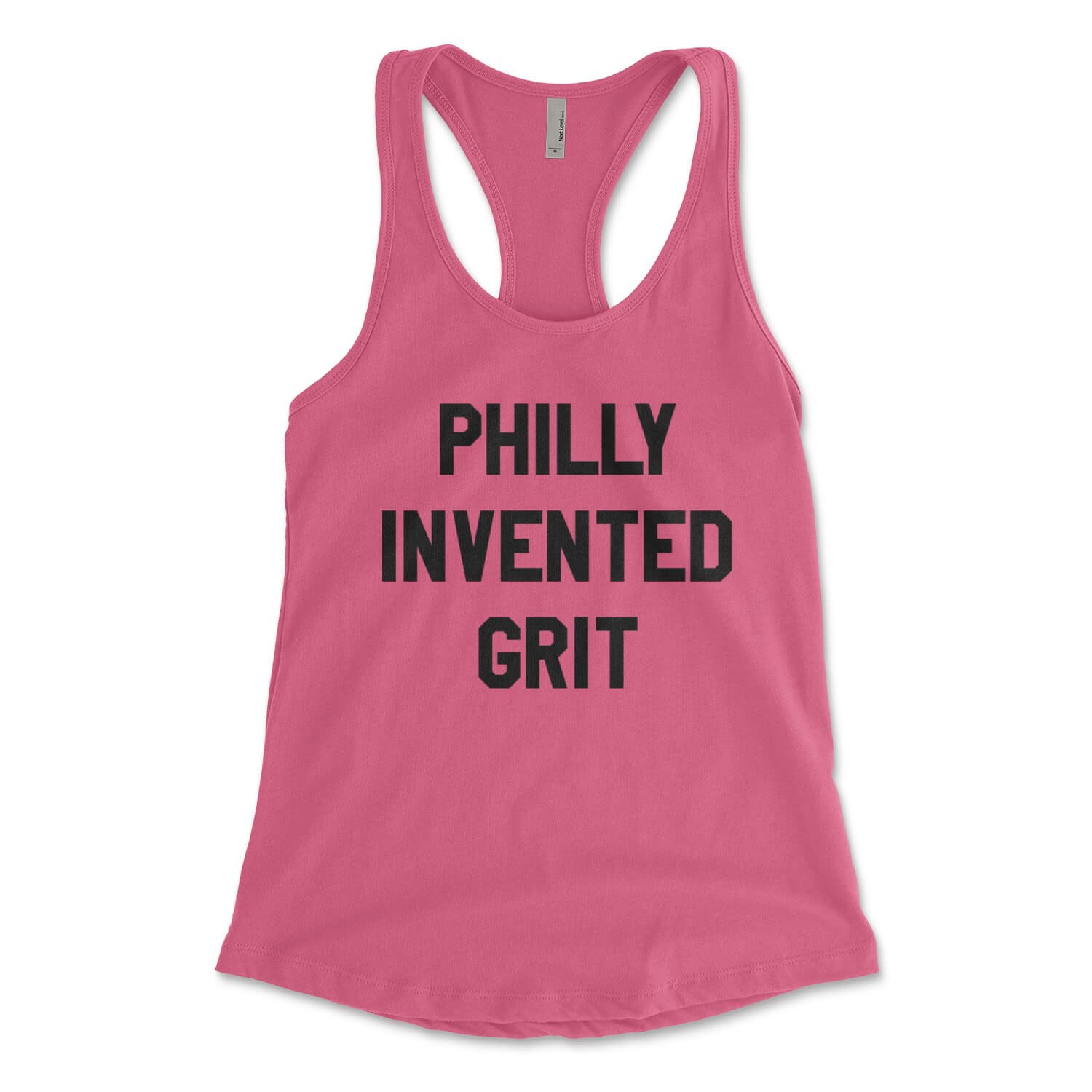 Philly invented grit hot pink womens racerback tank top from Phillygoat
