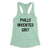 Philly invented grit mint green womens racerback tank top from Phillygoat