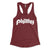 Philadelphia Phillies Philthy maroon womens racerback tank top from Phillygoat 