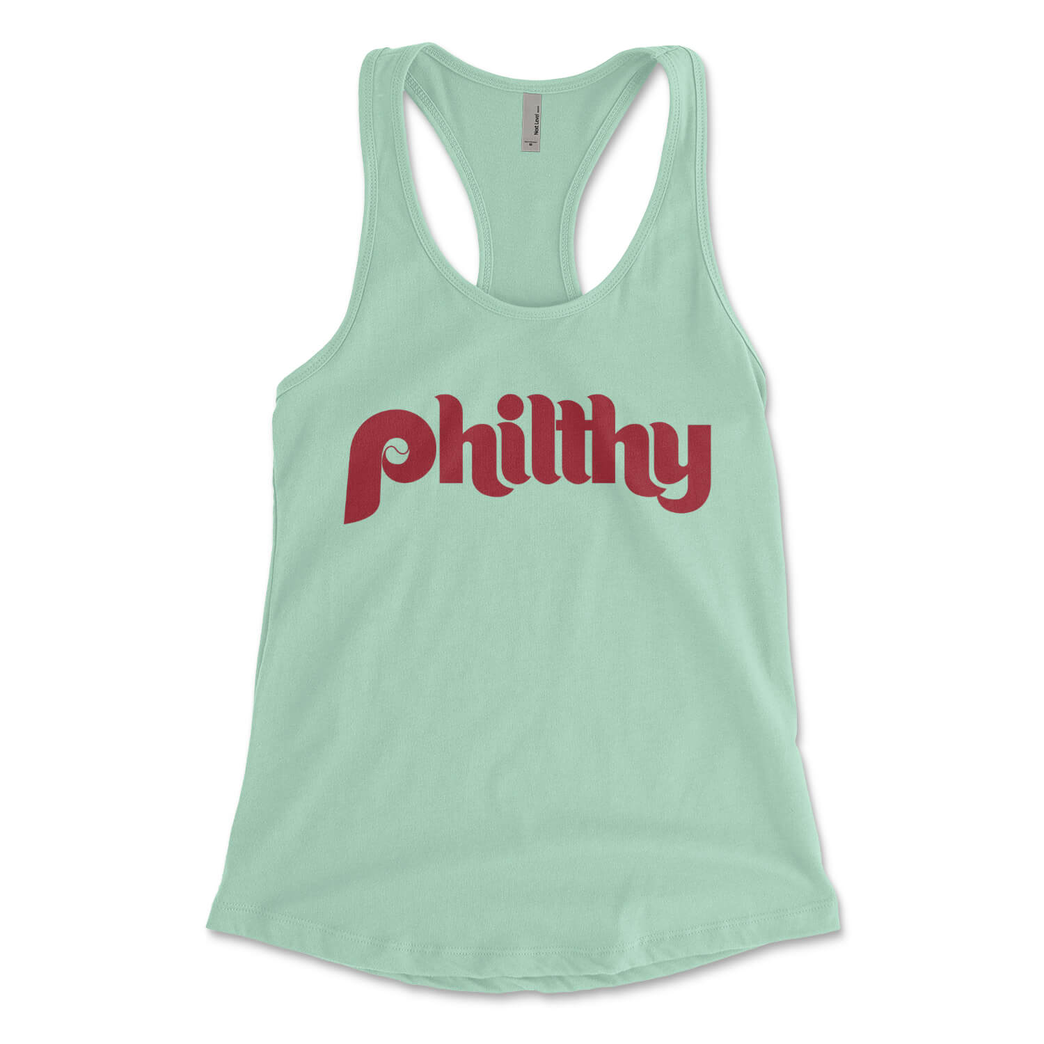 Philadelphia Phillies Philthy mint green womens racerback tank top from Phillygoat 
