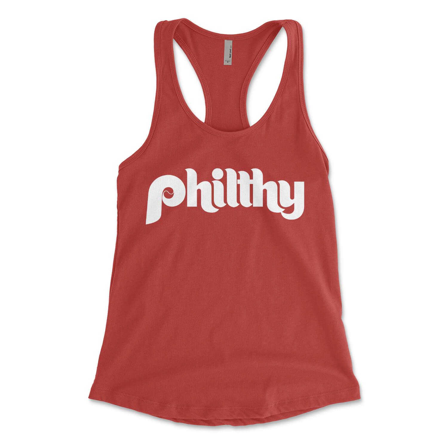Philadelphia Phillies Philthy red womens racerback tank top from Phillygoat 