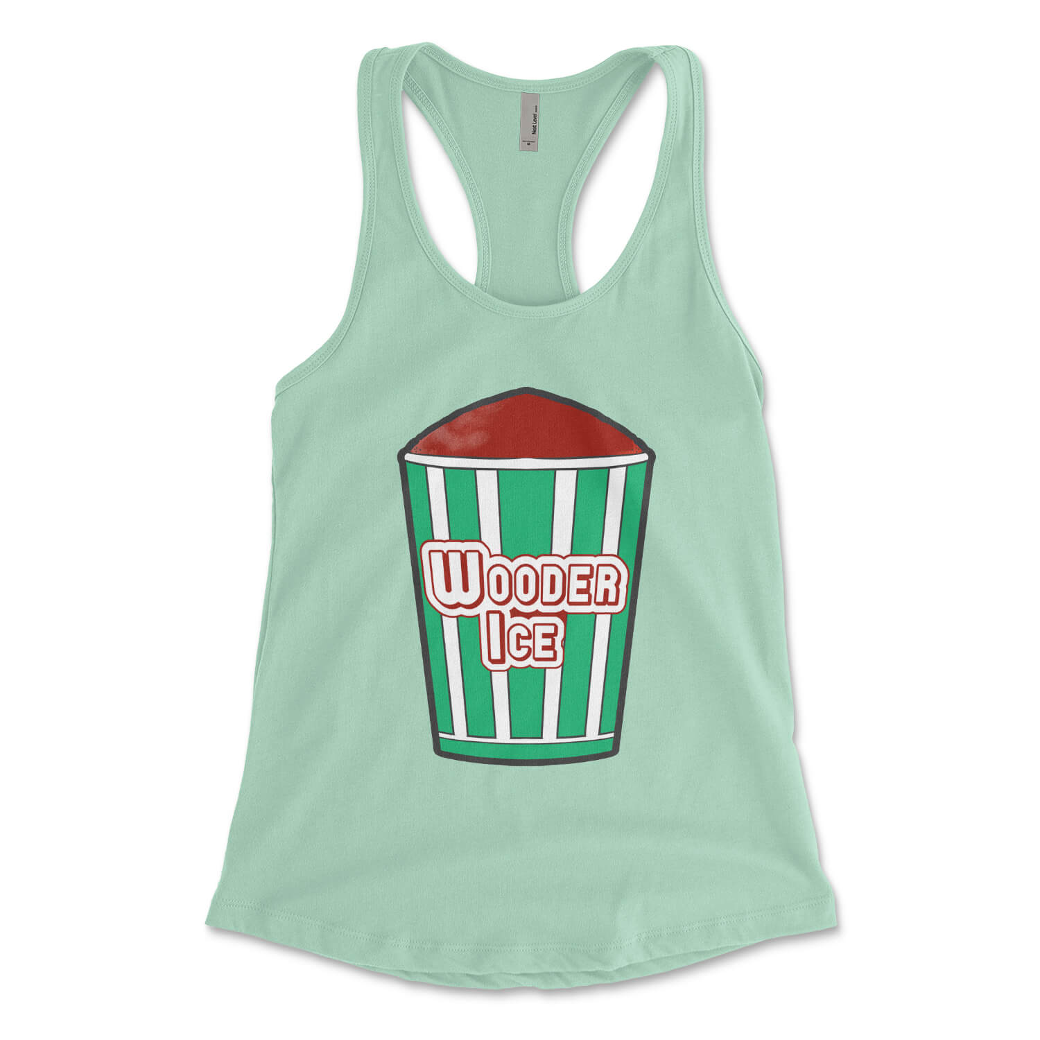 Philadelphia Philly water ice wooder ice mint green womens racerback tank top from Phillygoat