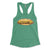 Philly cheesesteak kelly green womens racerback tank top from Phillygoat
