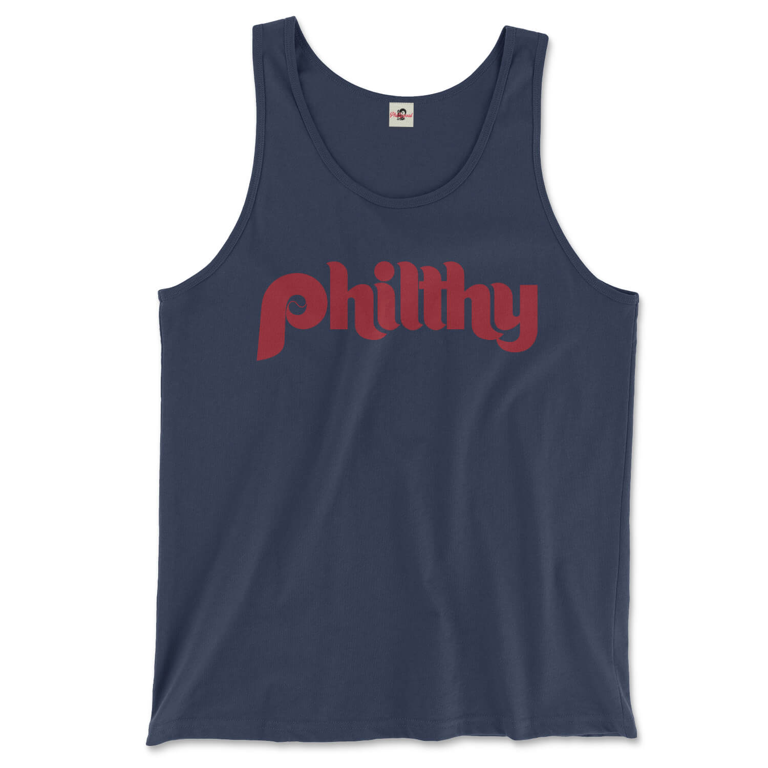 philthy philadelphia phillies vintage retro navy blue tank top from phillygoat