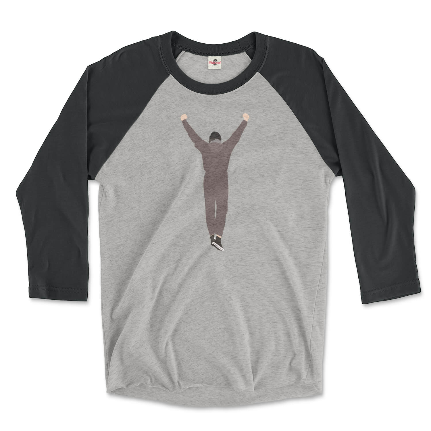 Printify Philthy Raglan T-Shirt | Philadelphia | phillygoat Vintage Black / Premium Heather / M