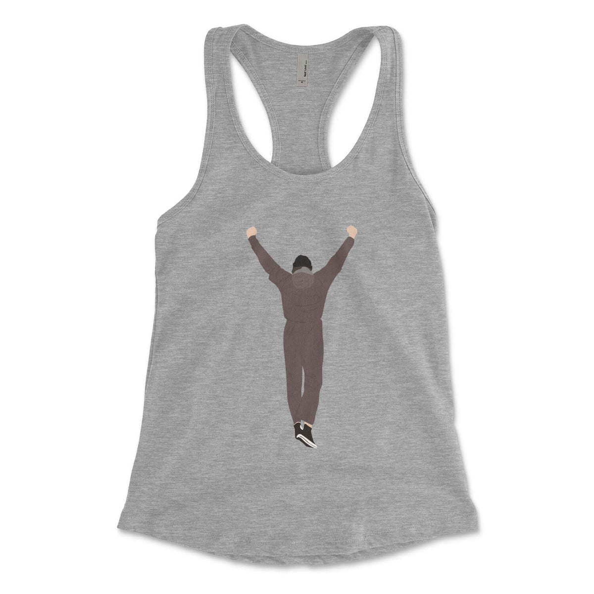 Rocky heather grey womens racerback tank top from Phillygoat
