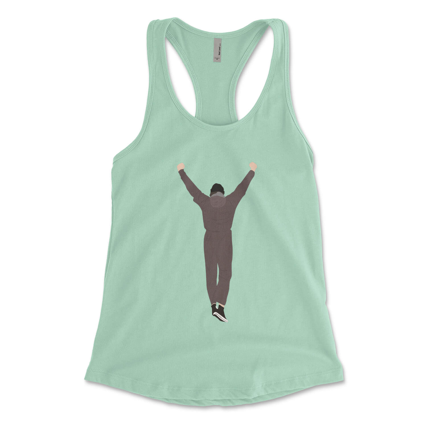 Rocky mint green womens racerback tank top from Phillygoat