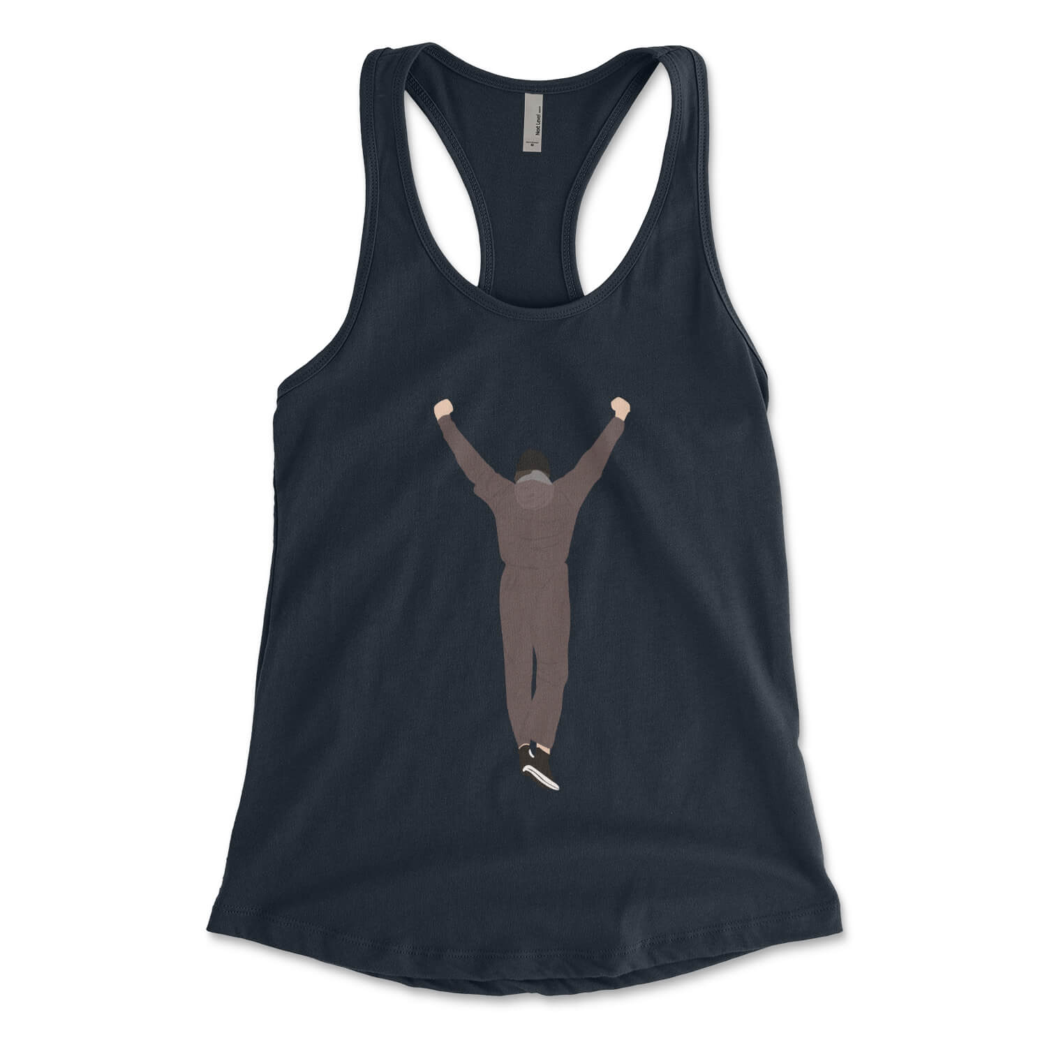 Rocky midnight navy blue womens racerback tank top from Phillygoat