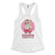 Philadelphia scrapple cartoon pig on a white womens racerback tank top from Phillygoat