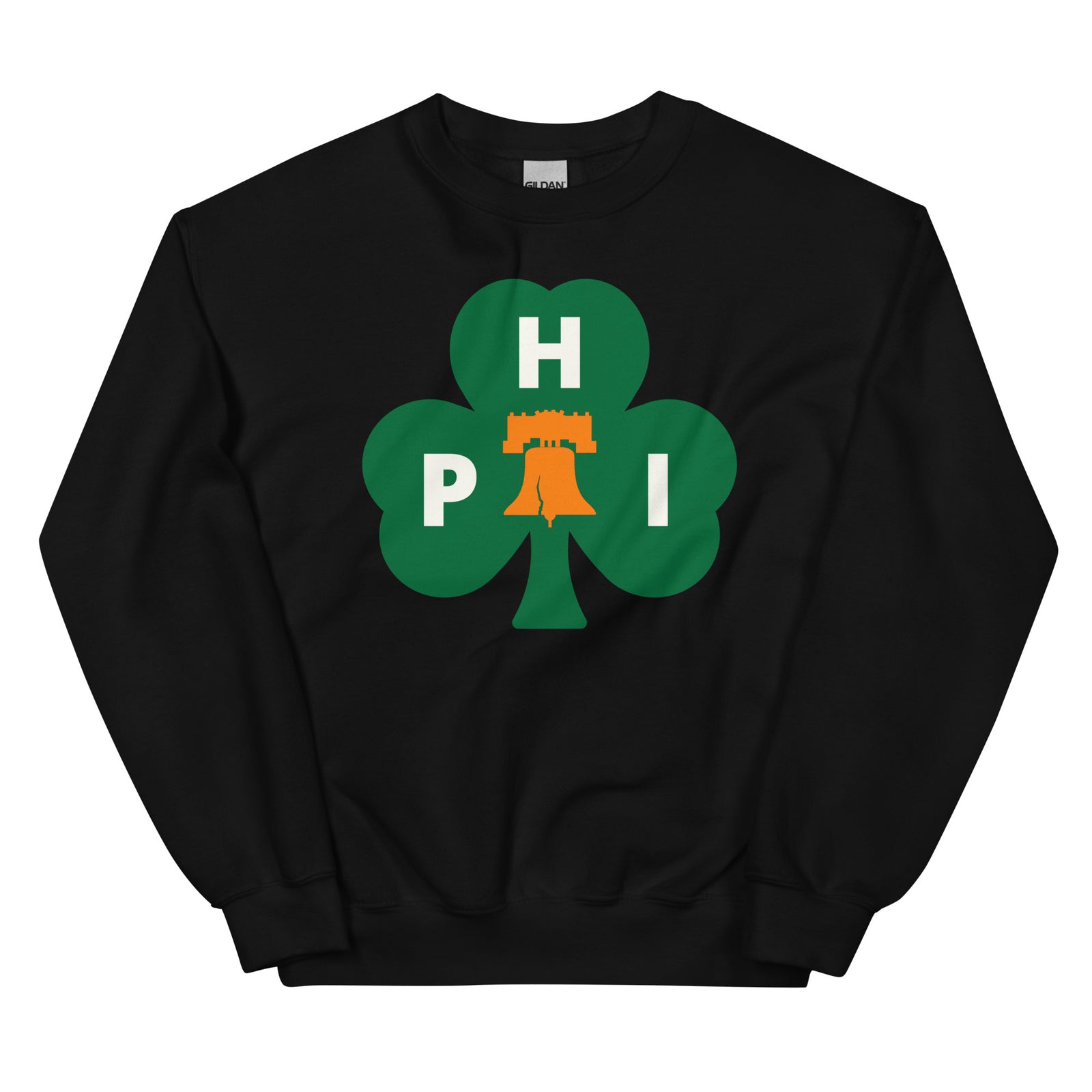 Philadelphia Philly Irish shamrock black sweatshirt Phillygoat