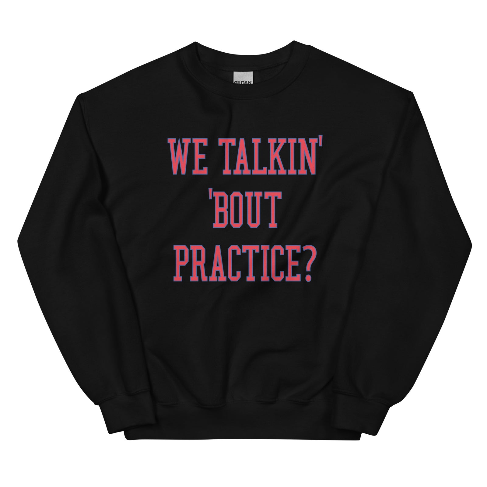 Philadelphia 76ers Allen Iverson we talkin bout practice black sweatshirt Phillygoat