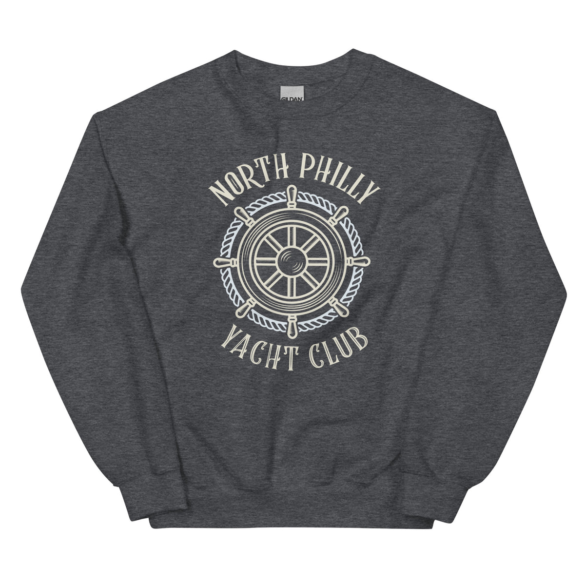North Philly Philadelphia yacht club dark heather grey sweatshirt Phillygoat