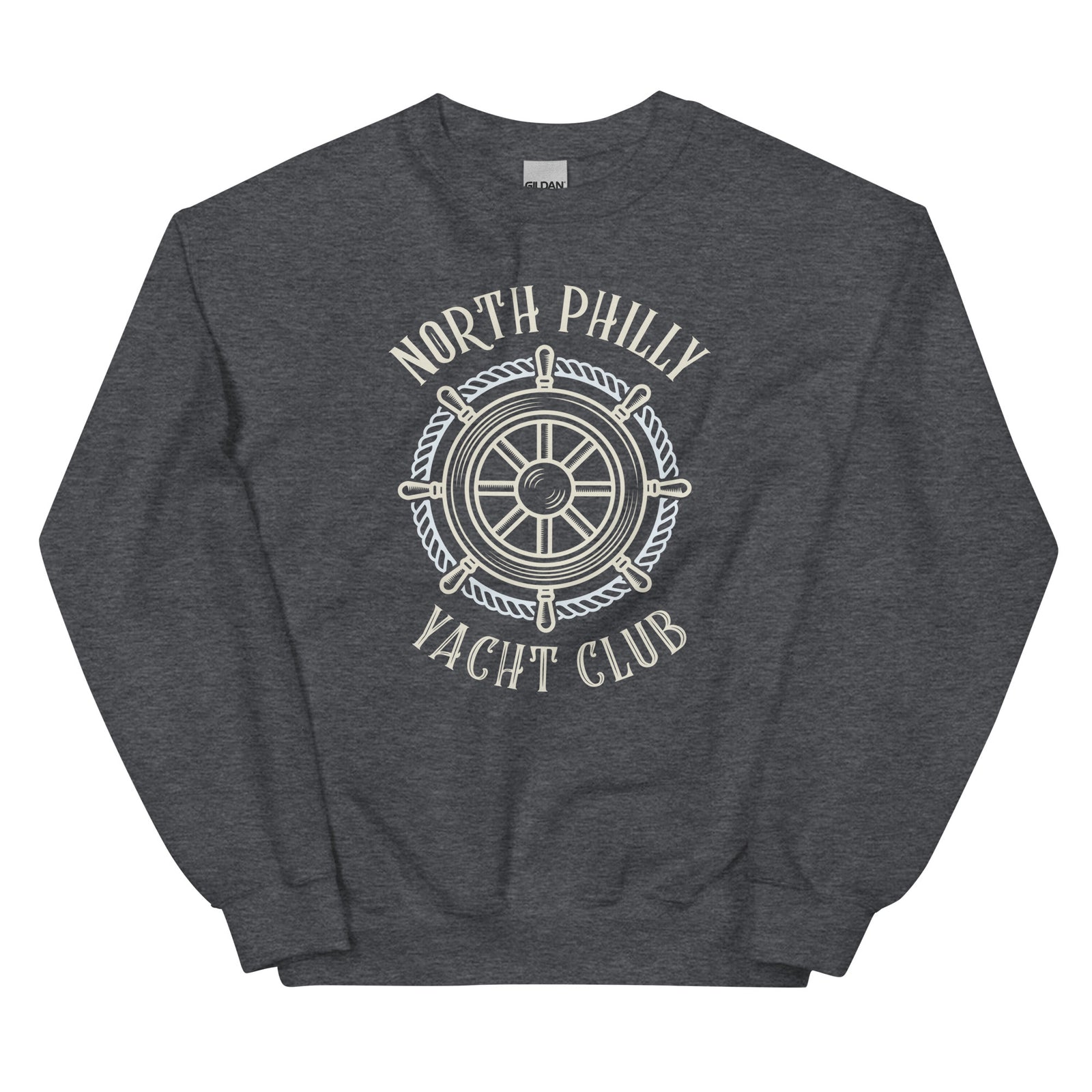 North Philly Philadelphia yacht club dark heather grey sweatshirt Phillygoat