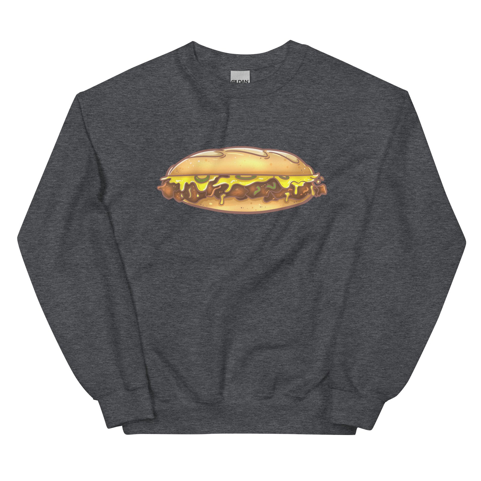 Philadelphia Philly cheesesteak dark heather grey sweatshirt Phillygoat