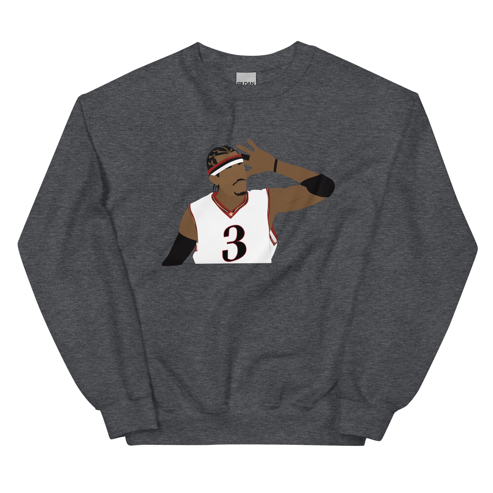 Philadelphia 76ers Allen Iverson dark heather grey sweatshirt Phillygoat