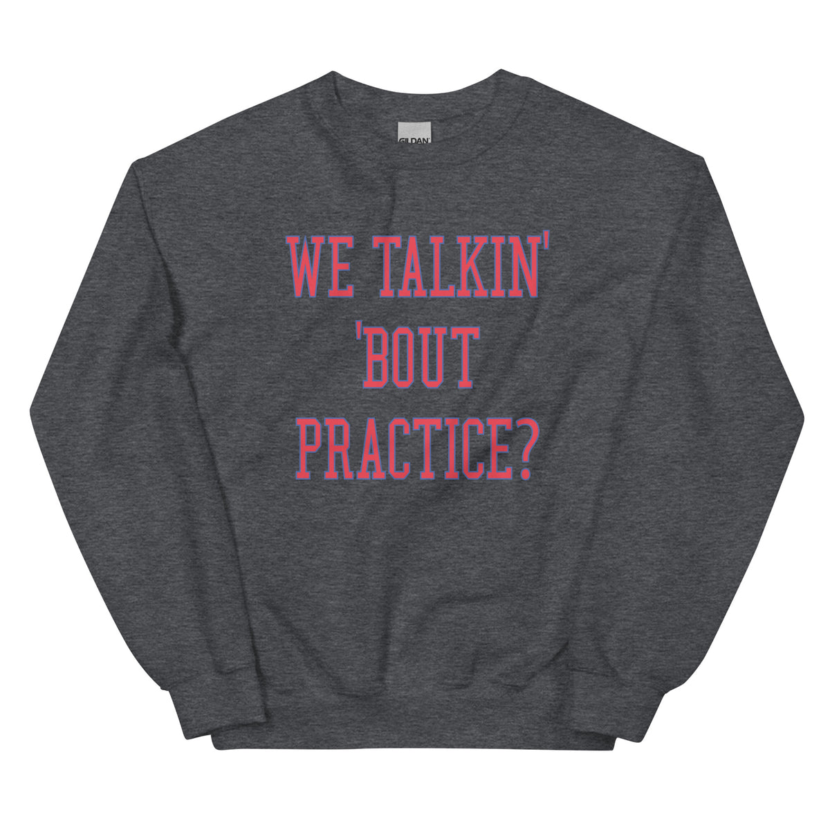 Philadelphia 76ers Allen Iverson we talkin bout practice dark heather grey sweatshirt Phillygoat