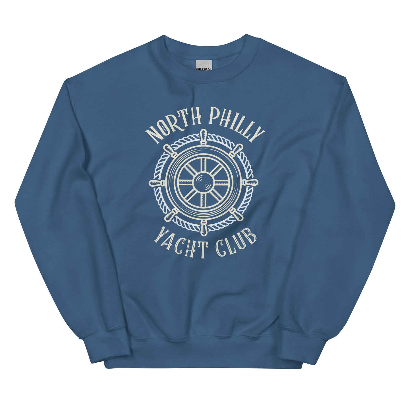 North Philly Philadelphia yacht club indigo blue sweatshirt Phillygoat