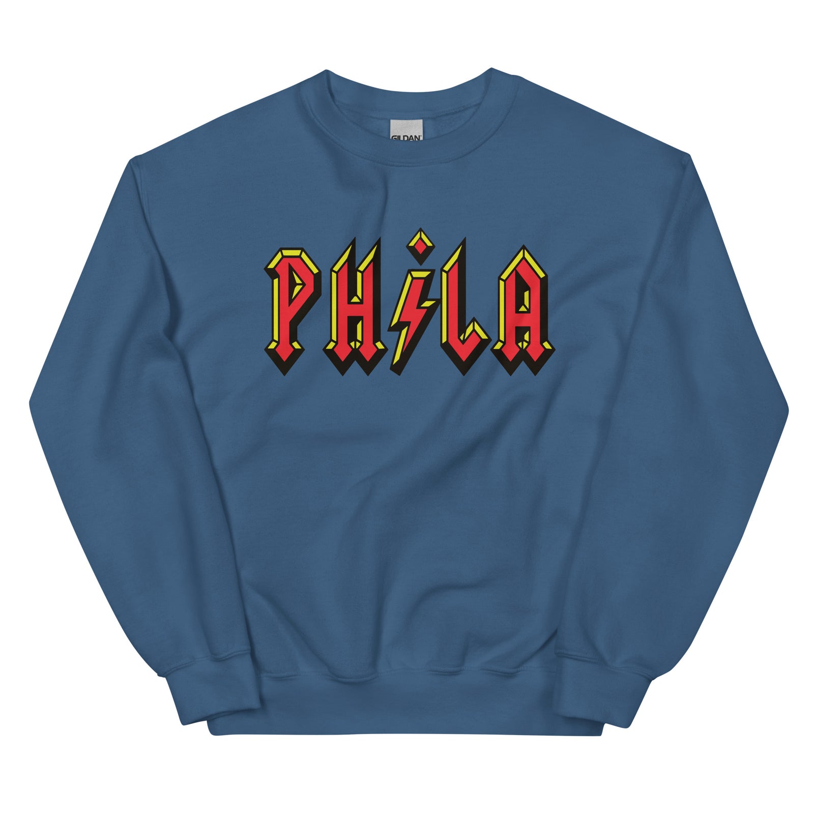 Philadelphia ACDC Phila high voltage blue sweatshirt Phillygoat