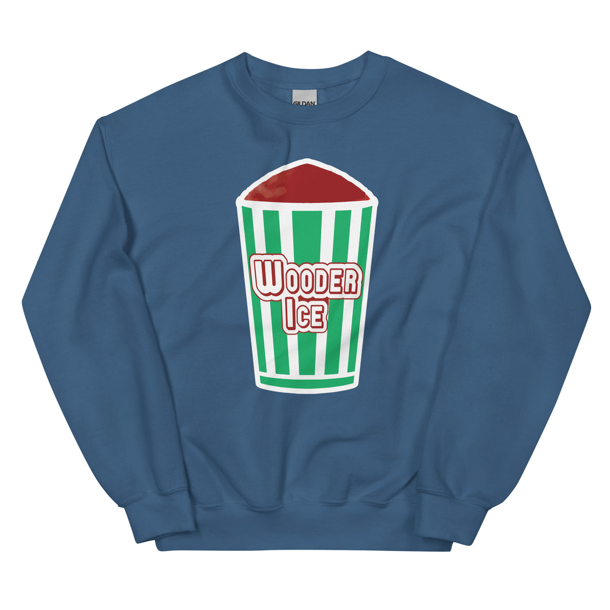 Philadelphia Philly wooder ice Rita's italian water ice indigo blue sweatshirt Phillygoat 