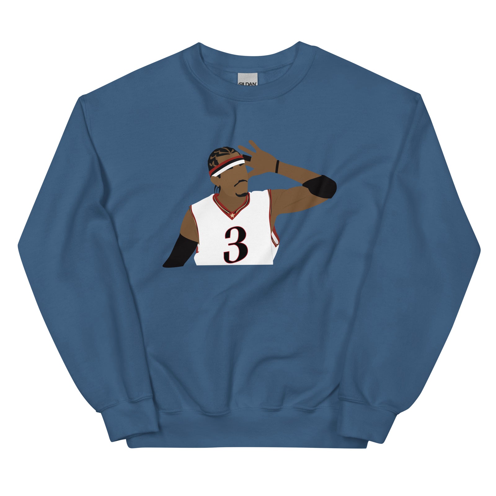 Philadelphia 76ers Allen Iverson indigo blue sweatshirt Phillygoat
