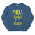 Philadelphia Nirvana indigo blue sweatshirt Phillygoat