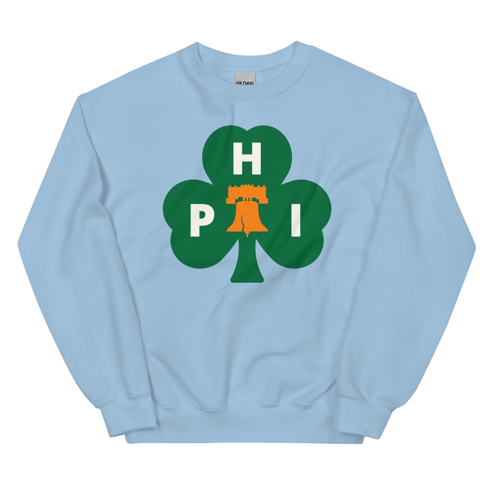 Philadelphia Philly Irish shamrock light blue sweatshirt Phillygoat