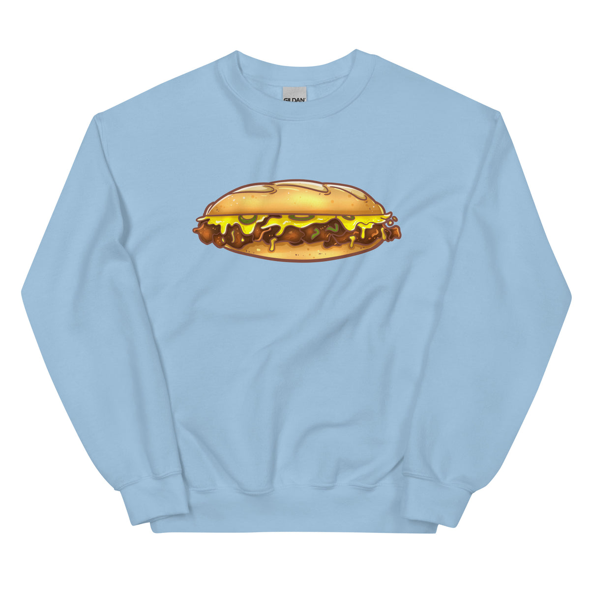 Philadelphia Philly cheesesteak light blue sweatshirt Phillygoat