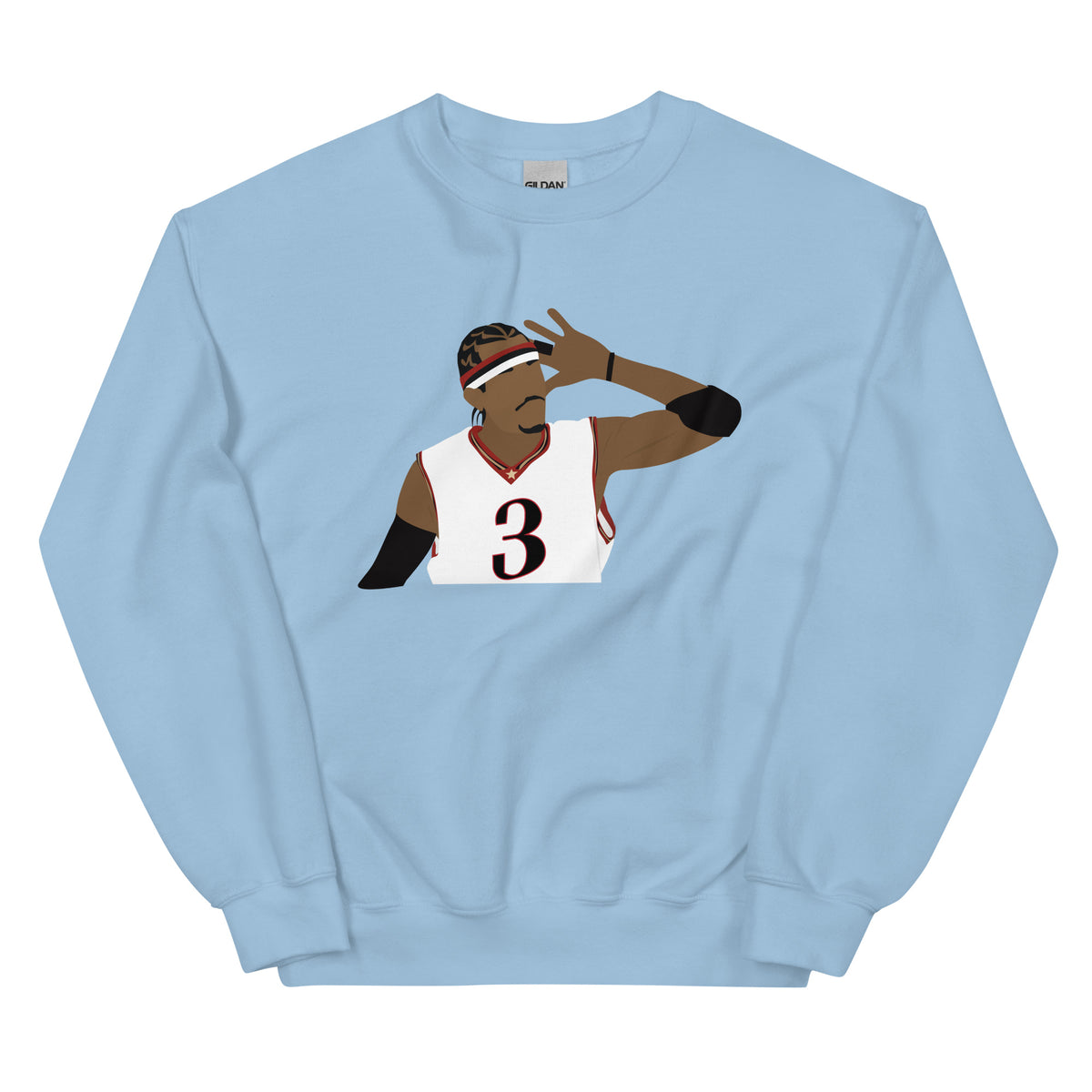 Philadelphia 76ers Allen Iverson light blue sweatshirt Phillygoat