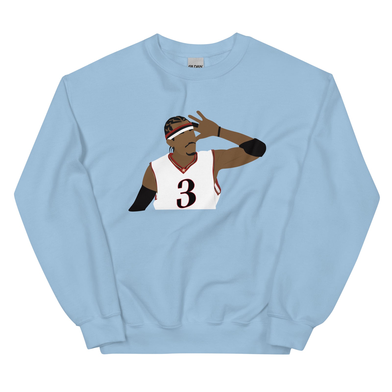 Philadelphia 76ers Allen Iverson light blue sweatshirt Phillygoat