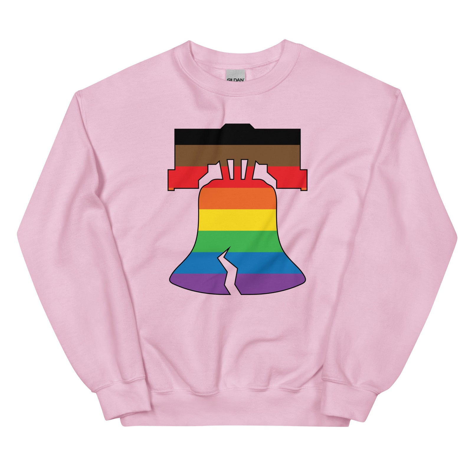 Philly pride Philadelphia LGBTQ+ rainbow liberty bell pink hoodie Phillygoat