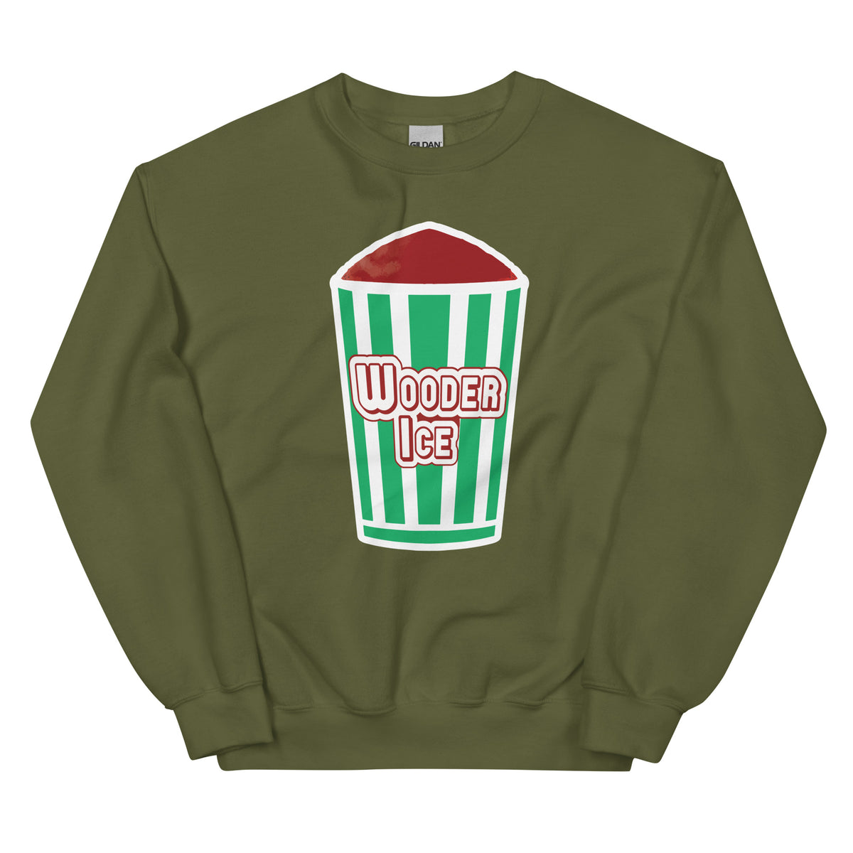Philadelphia Philly wooder ice Rita's italian water ice army green sweatshirt Phillygoat 