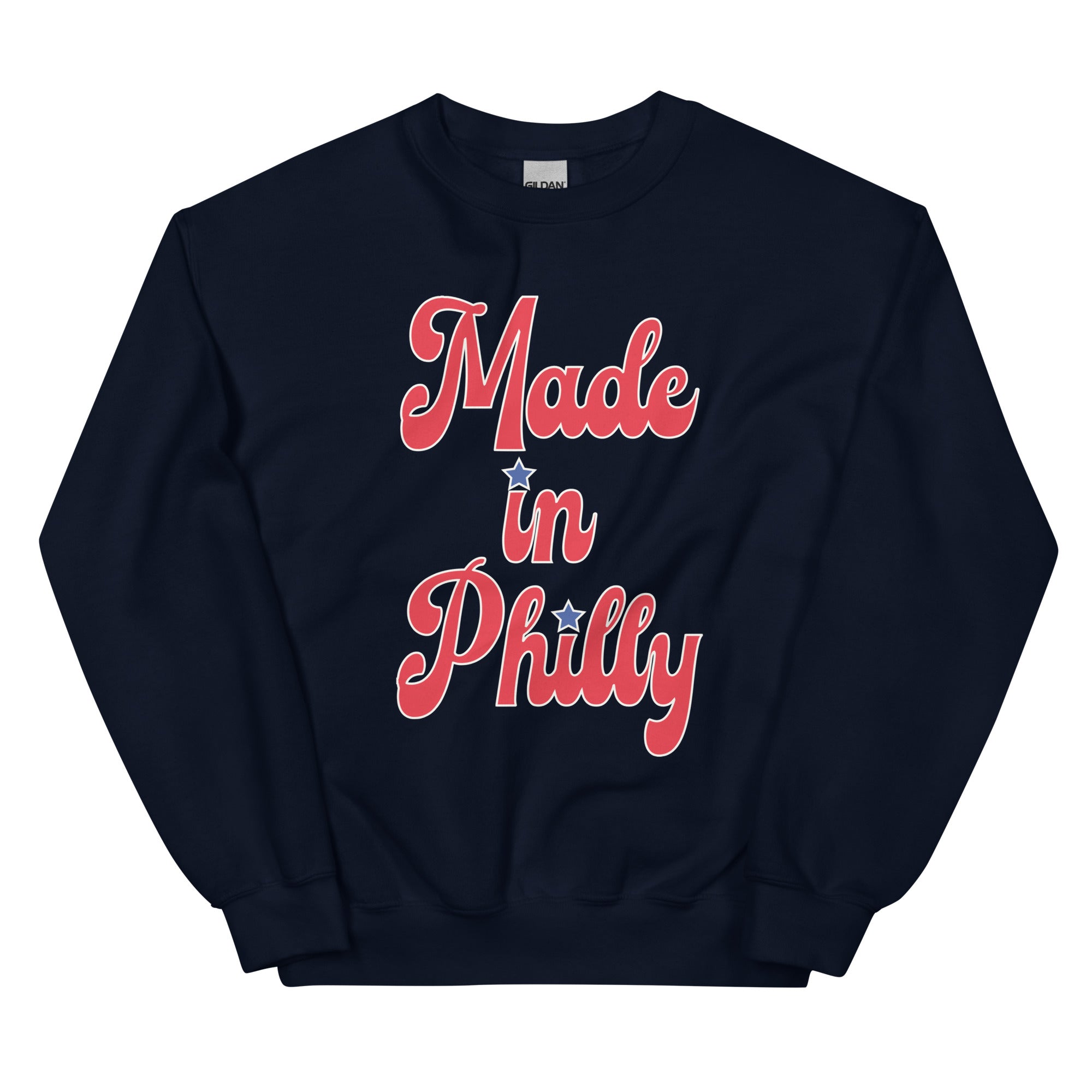 Made in Philly Philadelphia navy blue sweatshirt Phillygoat