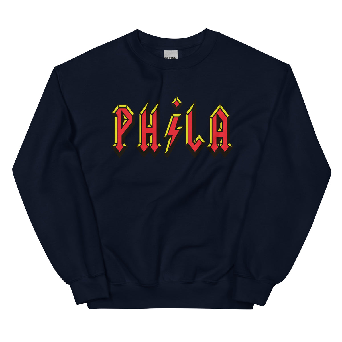 Philadelphia ACDC Phila high voltage navy blue sweatshirt Phillygoat