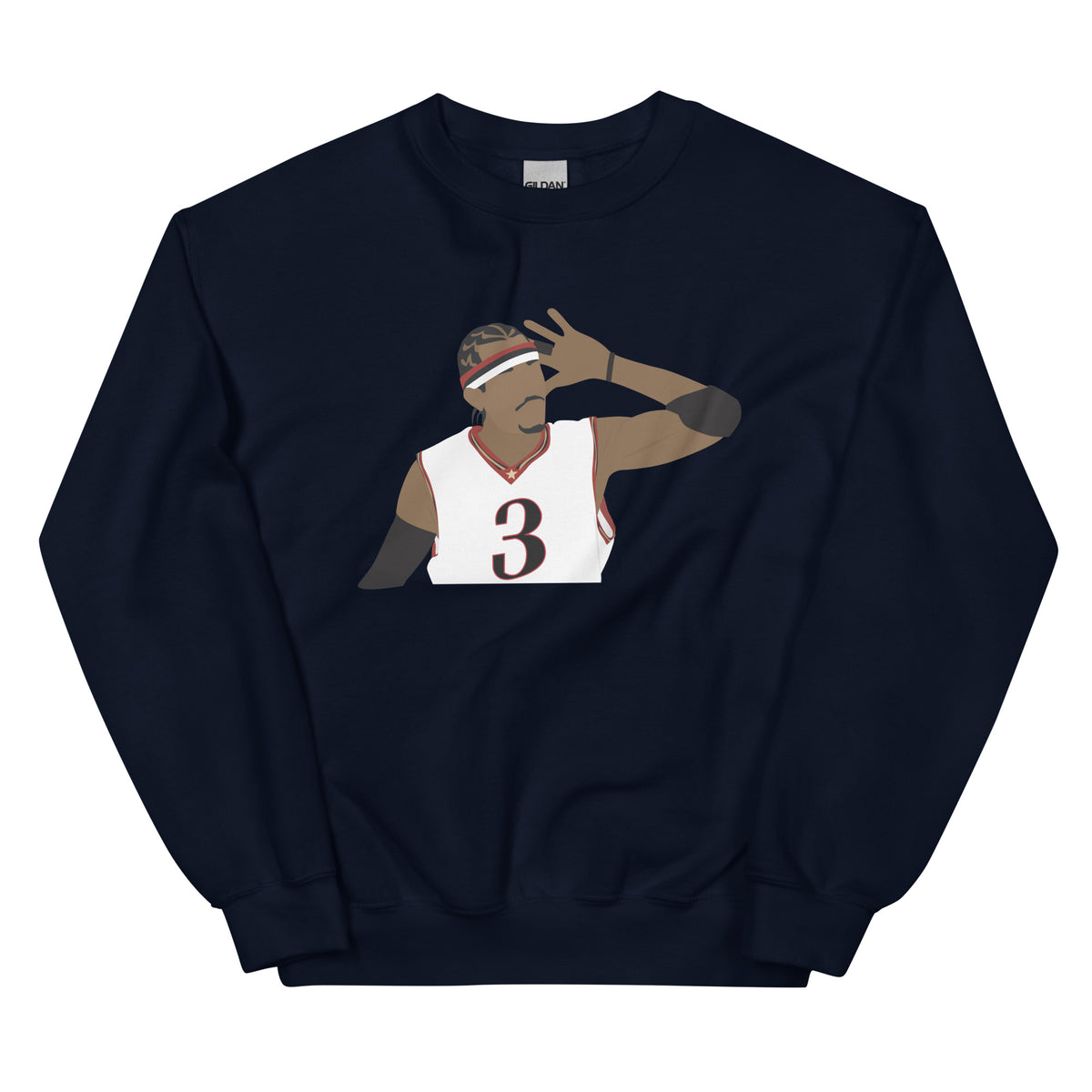 Philadelphia 76ers Allen Iverson navy blue sweatshirt Phillygoat