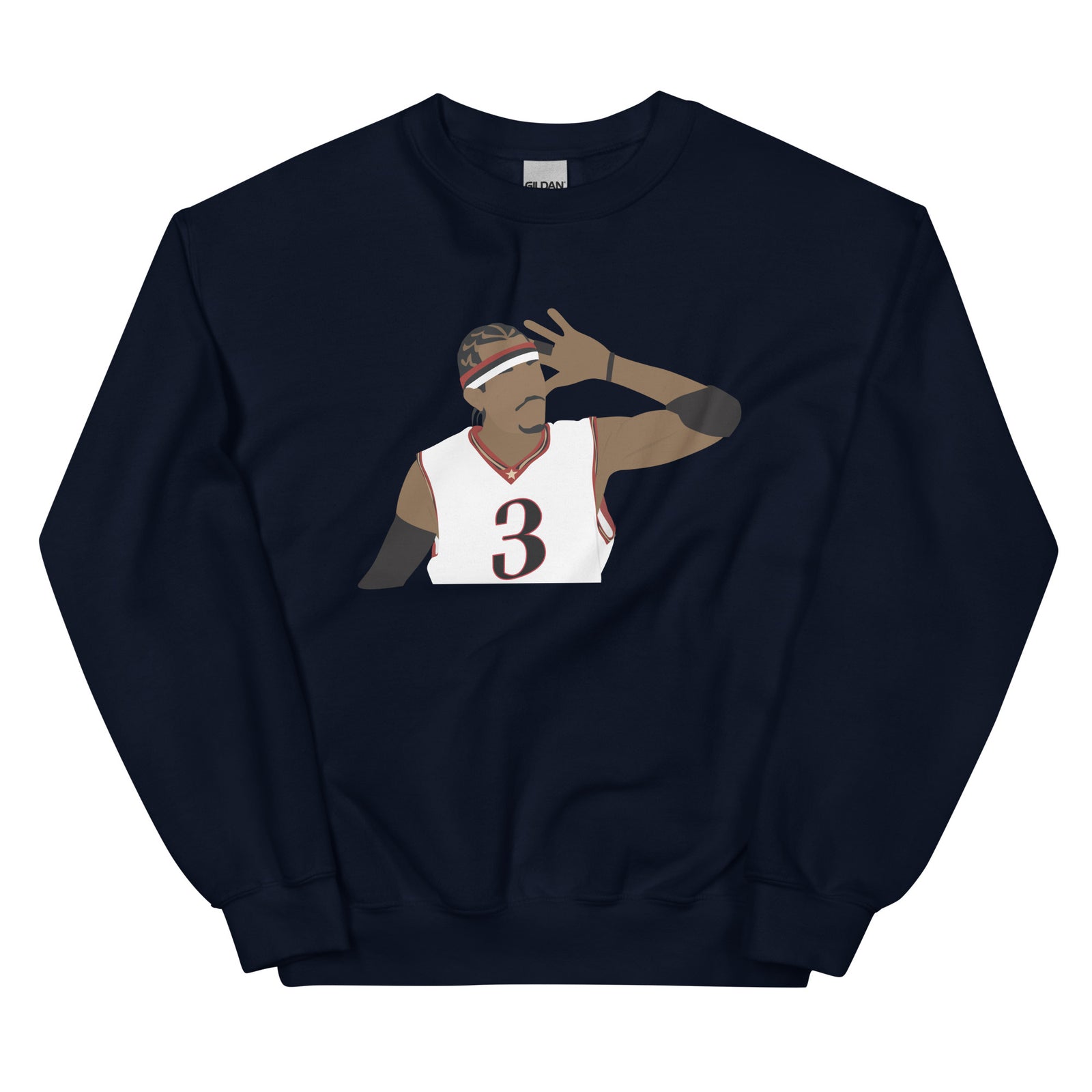Philadelphia 76ers Allen Iverson navy blue sweatshirt Phillygoat