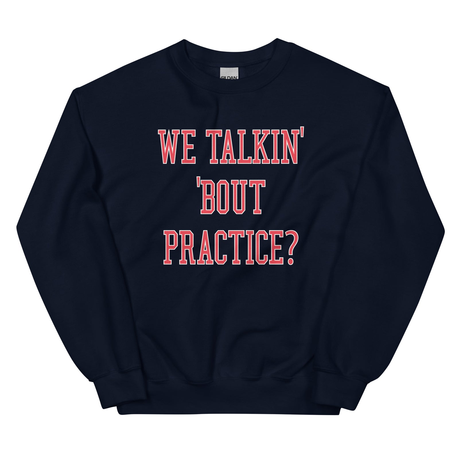 Philadelphia 76ers Allen Iverson we talkin bout practice navy blue sweatshirt Phillygoat
