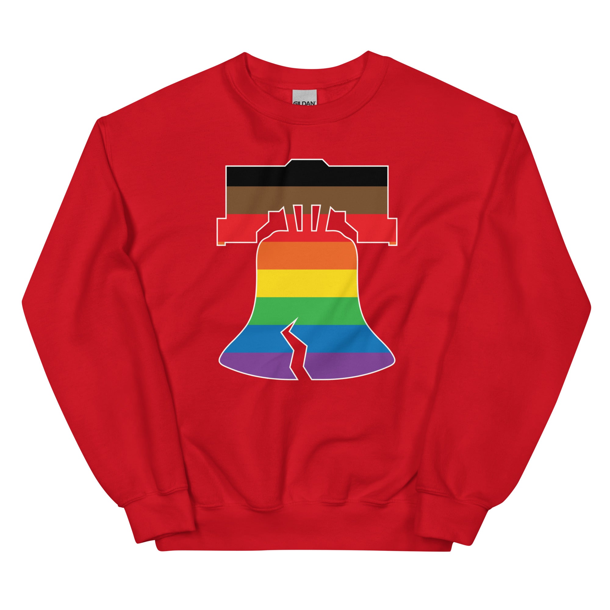Philly pride Philadelphia LGBTQ+ rainbow liberty bell red hoodie Phillygoat